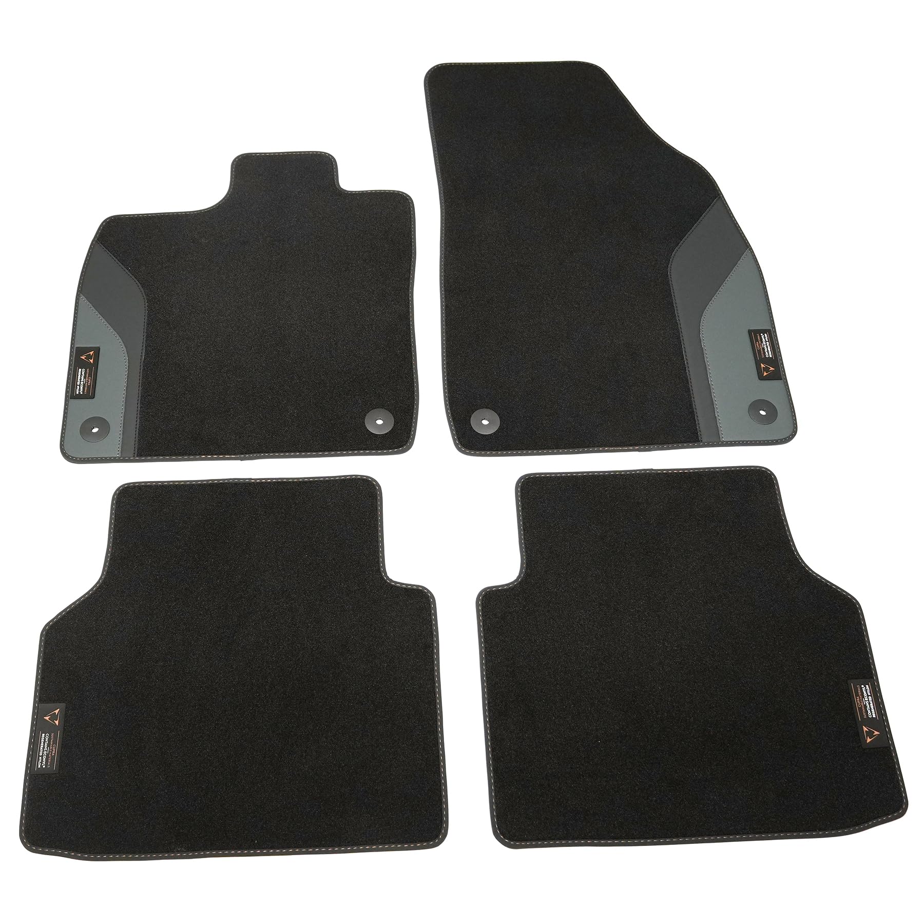 Seat 5FL863011BLOE Fußmatten Premium Velours Textilfußmatten 4X Stoffmatten, schwarz/grau, mit Cupra Logo Seat 5FL863011BLOE Fußmatten Premium Velours Textilfußmatten 4X Stoffmatten, schwarz/grau, mit Cupra Logo von Seat