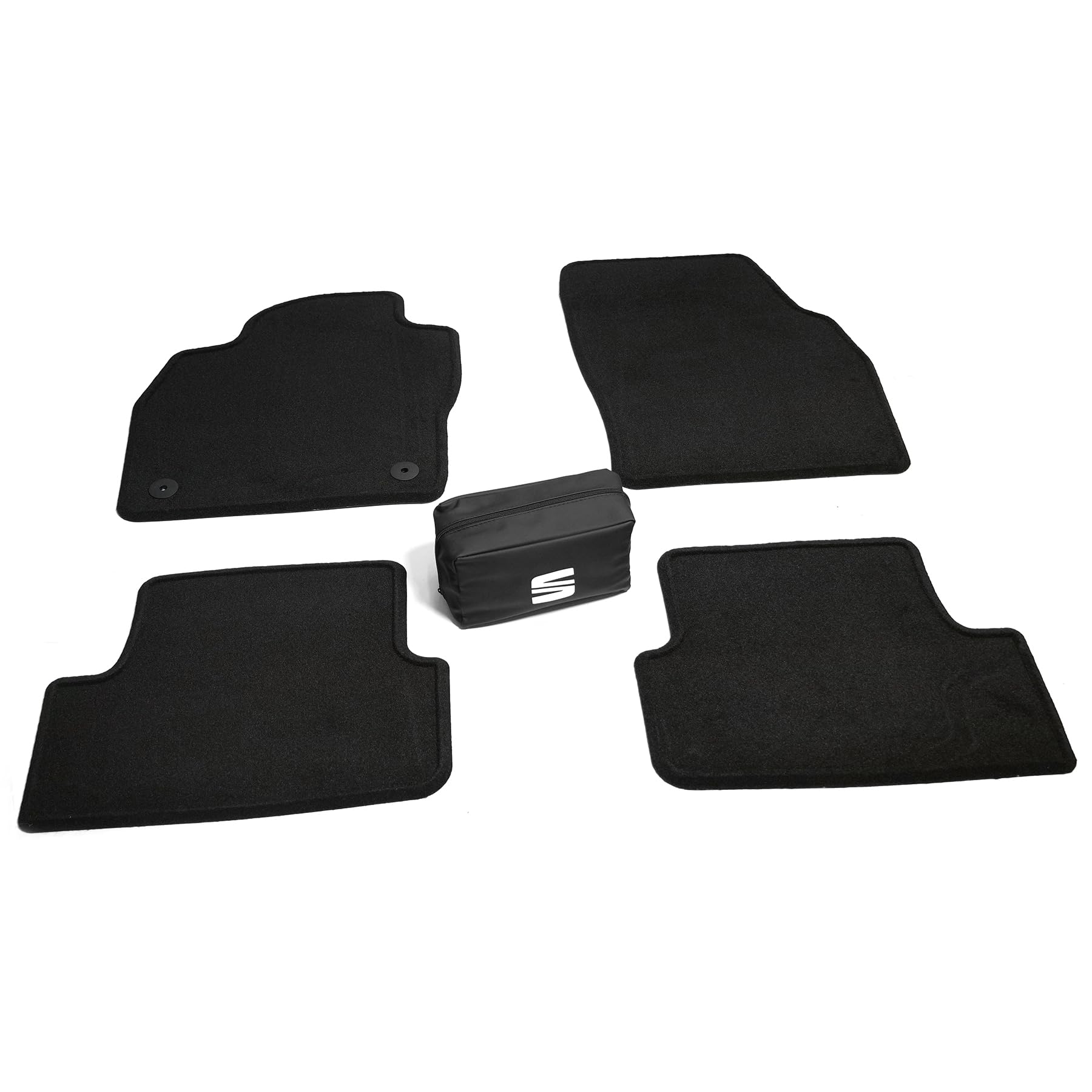 Seat 6F0093990E Fußmatten Premium Velours Textilfußmatten 4X Stoffmatten, schwarz, mit Sicherheits-Kit Seat 6F0093990E Fußmatten Premium Velours Textilfußmatten 4X Stoffmatten, schwarz, mit Sicherheits-Kit von Seat