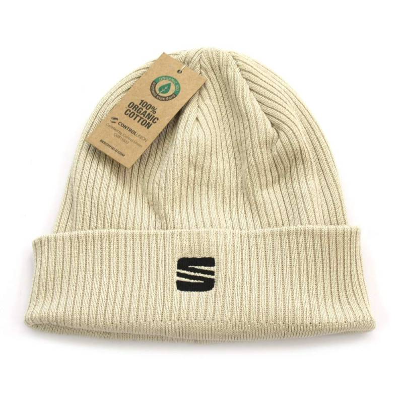 Seat 6H1084308KAI Strickmütze Mütze Beanie Baumwolle beige von Seat