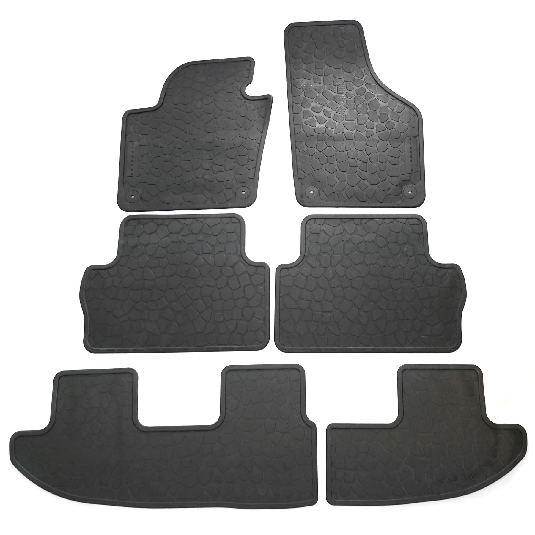 Seat 7N5061500A041 Gummi Fußmatten Premium Allwettermatten 6X Gummimatten, mit Alhambra Schriftzug, schwarz von Seat