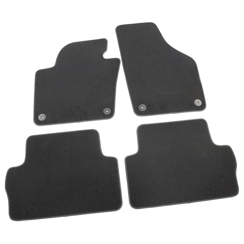 Seat 7N5863011LOE Premium Textil Fußmatten 4X Stoffmatten v+h Velours Matten, schwarz von Seat