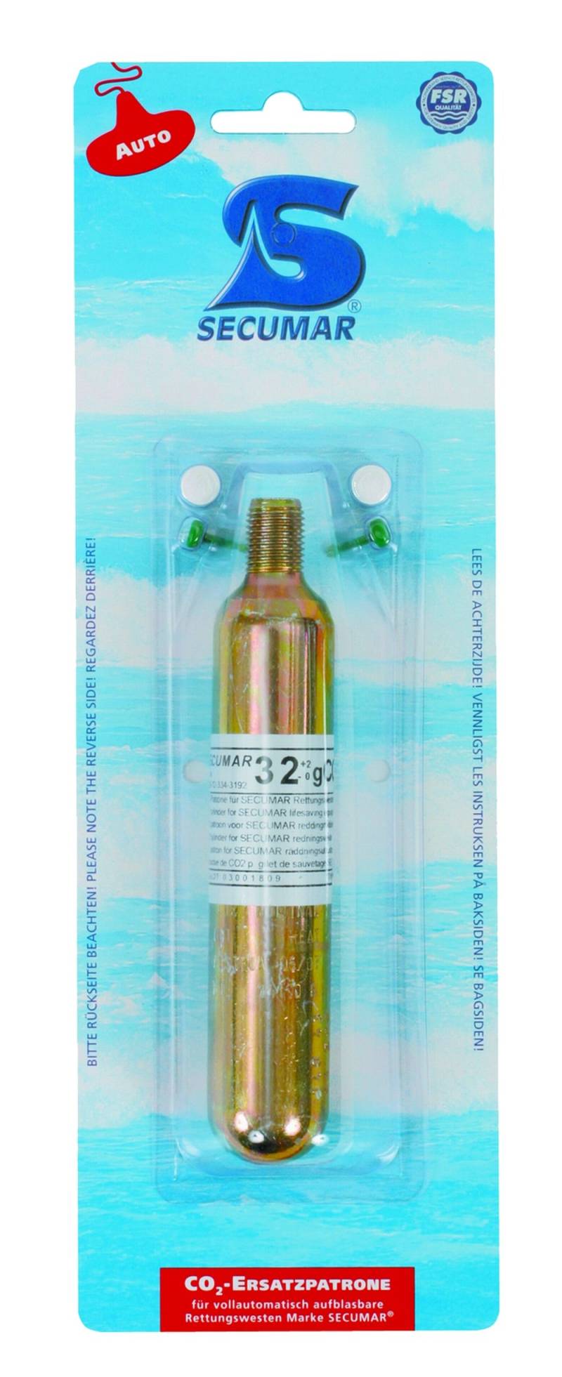 Secumar CO2-Ersatzpatrone 38g CO2-Patrone KSK 20 Auto von Secumar