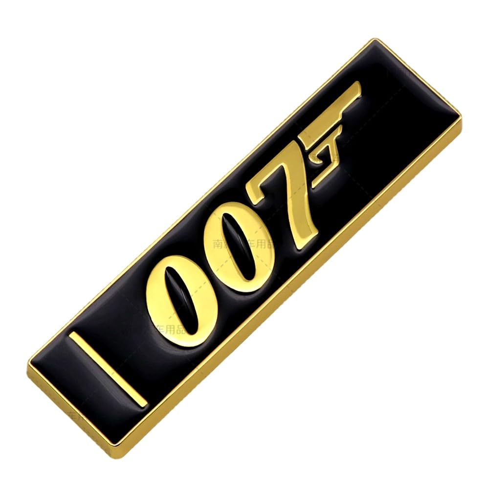 007 Auto Emblem 3D Metall Badge Abzeichen Chrom Aufkleber für alle Automodelle (Gold) von Sedcar