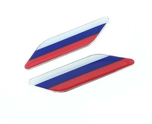 2 STK. Russland Россия Fahne Flagge Logo 3D Logo Aufkleber Emblem Auto Motorrad Boot WP von Sedcar