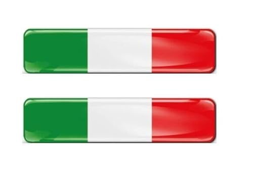 2X 3D Gel Aufkleber Italien Italy Italia 6cmx1cm Flagge Fahne Flag Stickers von Sedcar
