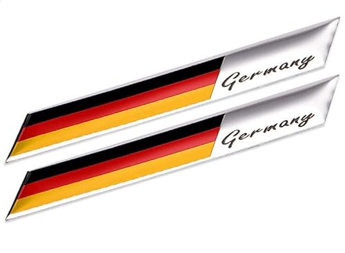2X Deutschland Fahne Flagge ALU Aufkleber Emblem Auto Car Motorrad Germany Helm von Sedcar
