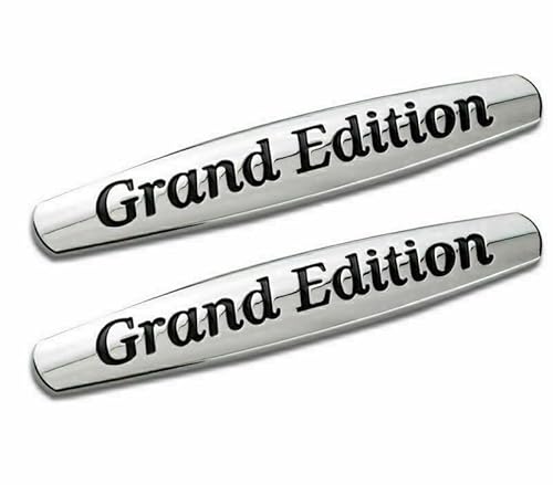 2X Grand Edition Emblem Auto Schriftzug Aufkleber Plakette Badge Silber für Mercedes von Sedcar