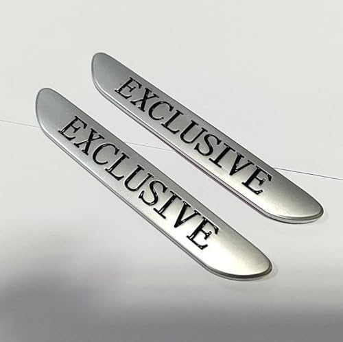 2X Schriftzug Exclusive Sticker Emblem G-Klasse Silber für Mercedes von Sedcar