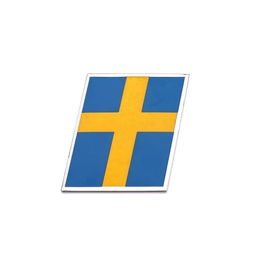 3D Auto Metall Alu Logo 3D Aufkleber R Design Emblem Abzeichen Badge für Volvo S40 S60 S80 V40 V50 V60 S90 C30 XC40 XC60 XC70 XC90 (Flag of Sweden) von Sedcar