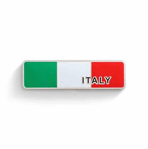 Aluminium Italienische Flagge Logo Emblem Abzeichen Auto Badge Italian Flag Aufkleber von Sedcar