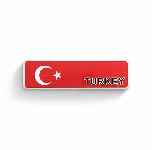 Aluminium Türkische Flagge Logo Emblem Abzeichen Auto Badge Turkish Flag Aufkleber von Sedcar