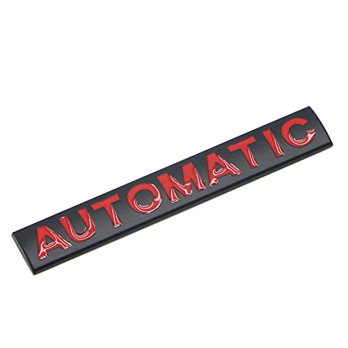 Automatic Auto Emblem Hochwertiges Metall Aufkleber für das Heck eines Geländewagens mit Pickup-Truck (Schwarz Rot) von Sedcar