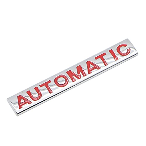 Automatic Auto Emblem Hochwertiges Metall Aufkleber für das Heck eines Geländewagens mit Pickup-Truck (Silber Rot) von Sedcar
