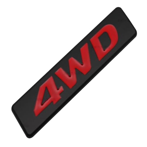 Hochwertiger 4WD Auto Aufkleber Emblem passend für New Tucson 1.6T, ix45, Allrad Emblem zur Personalisierung (Rot) von Sedcar