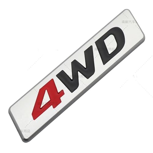 Hochwertiger 4WD Auto Aufkleber Emblem passend für New Tucson 1.6T, ix45, Allrad Emblem zur Personalisierung (Rot-schwarz) von Sedcar
