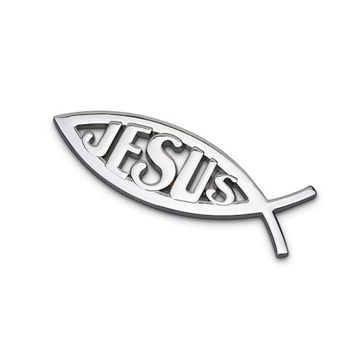 Jesus Fisch Symbol Ichthys Silber Cars Auto Emblem 3D Metall Karosserie Tuning Jesus Fisch Symbol Ichthys Silber Cars Auto Emblem 3D Metall Karosserie Tuning von Sedcar
