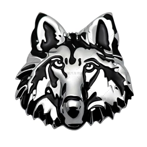 Kraftvoller Schutzgeist 3D Wolf Auto Emblem als besonderer Blickfang auf der Motorhaube Wolfsrudel auf Tour mit Wolfsmotiv als Symbol für Freiheit und Abenteuerlust (Silber) von Sedcar