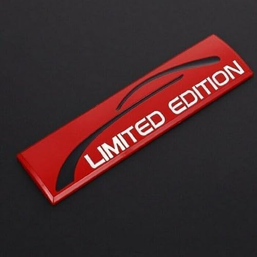 Limited Edition 3D Emblem Schriftzug Logo Metall Badge Sticker Aufkleber rot von Sedcar