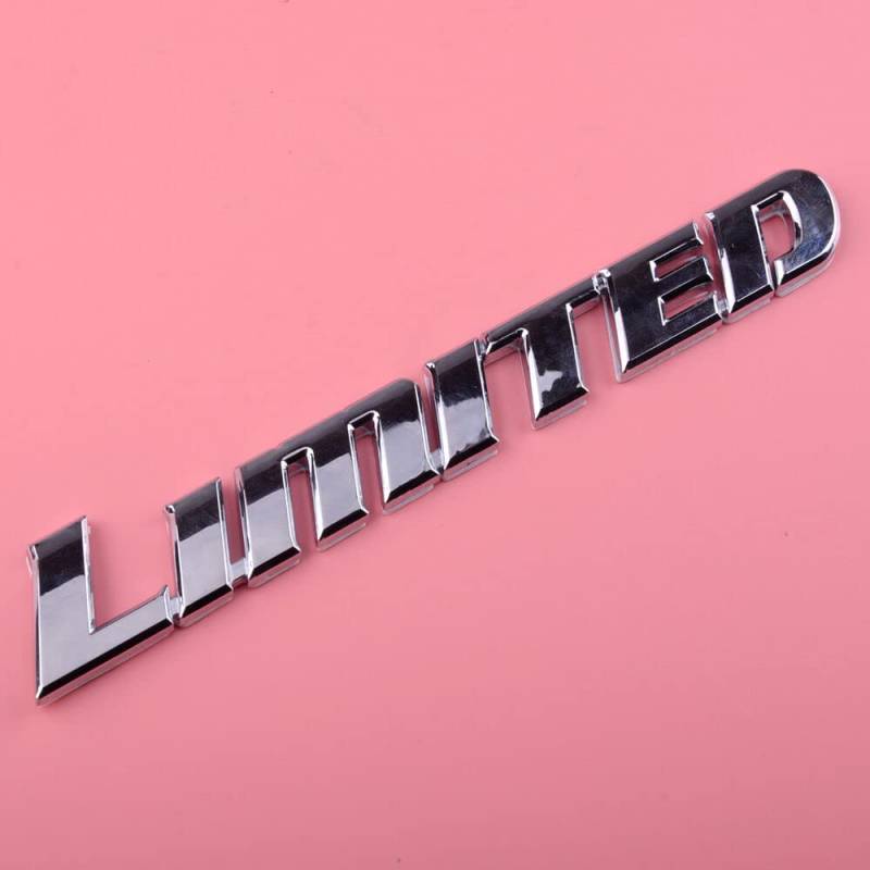 Limited Emblem Zeichen Chrom Schriftzug Aufkleber Grill Heckklappe Kotflügel 3D von Sedcar