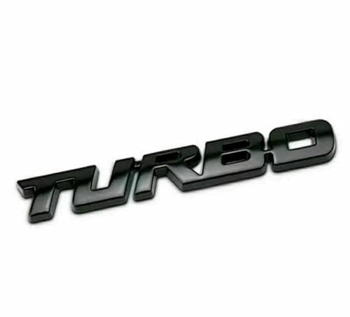 Neu 3D Turbo Schriftzug Schwarz Emblem Aufkleber Sport Sticker Tuning Fuer alle Auto von Sedcar
