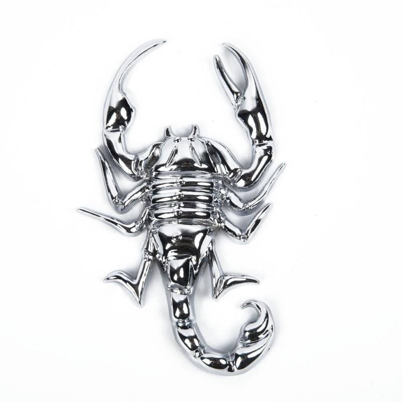 Neuest Chrom Metall Abzeichen Emblem Silber Skorpion 3D Auto Heck Aufkleber Logo von Sedcar