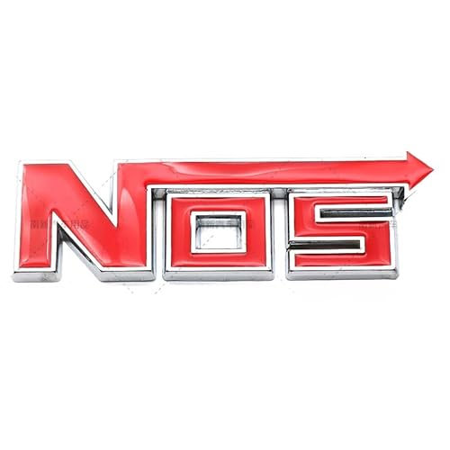 Nos Auto Emblem Sticker Aufkleber Stickstoff beschleunigt Autokennzeichen NOS Personalisierung (Rot) von Sedcar