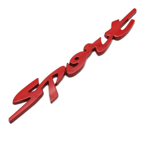 Sedcar Sport Auto Aufkleber Schrift Metall Emblem badge (Rot) von Sedcar