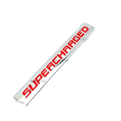 Supercharged Auto Emblem Metall Aufkleber Badge Schild (Rot) von Sedcar
