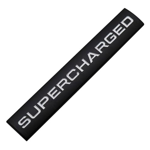 Supercharged Autoliographie Exklusives Tuning Auto Emblem Badge Car Aufkleber (Schwarz Weiss-Supercharged) von Sedcar