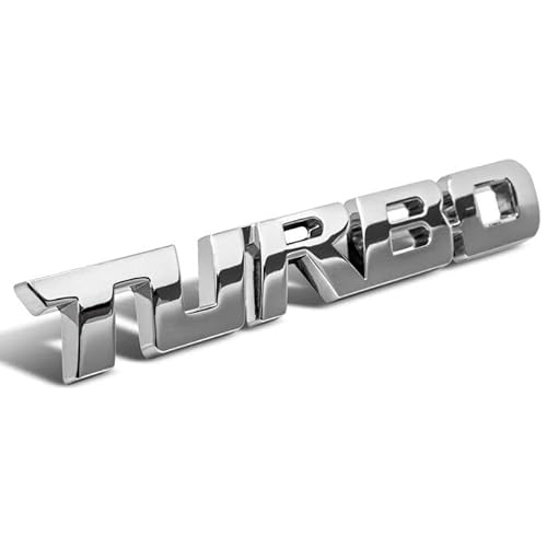 Turbo Emblem Zeichen Chrom Schriftzug 3D Logo Auto Aufkleber Tuning Sticker von Sedcar