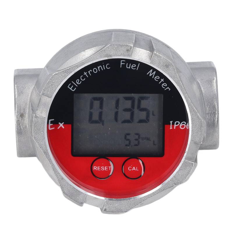 1 Zoll Durchflussmesser digitaler Turbinenströmungsmesser hohe Genauigkeit LCD -Anzeigedurchflussmeter für -Benzinwasser Maximal 20 mPa Aluminiumlegierung Edelstahl von Segrehy