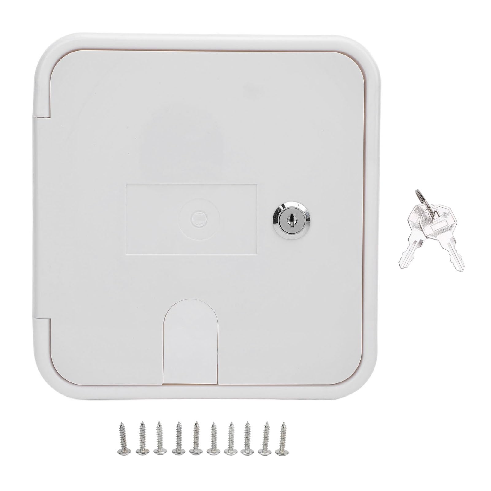 RV -Kabelschlüsseltür Sicherung Haltbares ABS -Netzkabel Speicherschloss mit Schlüssel für Freizeitfahrzeuge 8,7 x 8,3 Zoll RV -Kabelschlüsseltür Sicherung Haltbares ABS -Netzkabel Speicherschloss mit Schlüssel für Freizeitfahrzeuge 8,7 x 8,3 Zoll von Segrehy