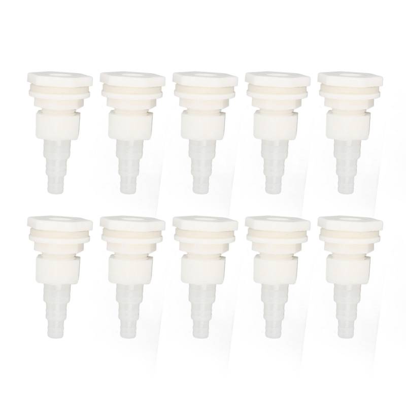 Segrehy 10 Stcs Wassertankschlauchanschluss 9 mm 12 mm 16 mm Durchmesser G1/2 Gewinde PP Silikon Wassertankschlauchgelenk für Geflügelfarm von Segrehy