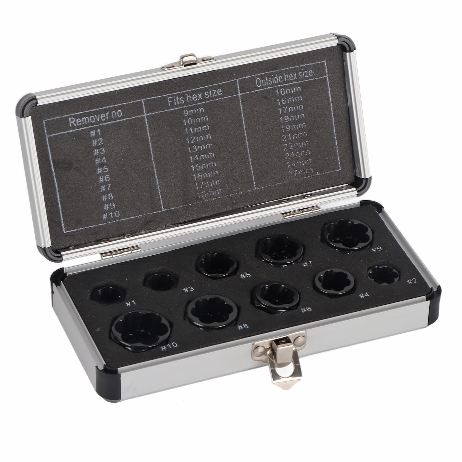 Segrehy Nuss Remover Kit Hochleistungsschraubenschraubenextraktor Set Professionelle Werkzeuge für Mechaniker und DIY -Enthusiasten Chrom Vanadiumlegierung Stahl 10 Stück 9 mm bis 19mm Segrehy Nuss Remover Kit Hochleistungsschraubenschraubenextraktor Set Professionelle Werkzeuge für Mechaniker und DIY -Enthusiasten Chrom Vanadiumlegierung Stahl 10 Stück 9 mm bis 19mm von Segrehy