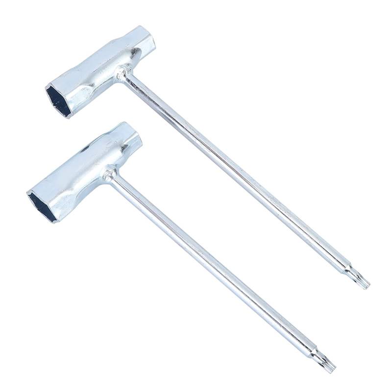 Segrehy Zündkerzenschlüssel -Buchse Spanner T27 T -Griff Design Hochwertiges Metallmaterial Haltbarer Griff für TS350 TS360 TS400 Kettensägen 2PCS Set 6,5 x 17,5 cm von Segrehy