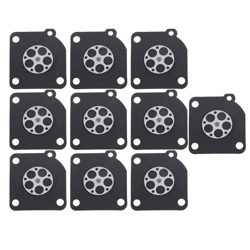 Vergasermembrandichtung Kit Hochwertige haltbare Reparaturteile für ZAMA 180 S210 MS230 MS250 Kettensaw 10pcs Set Gummi -Eisenmaterial von Segrehy