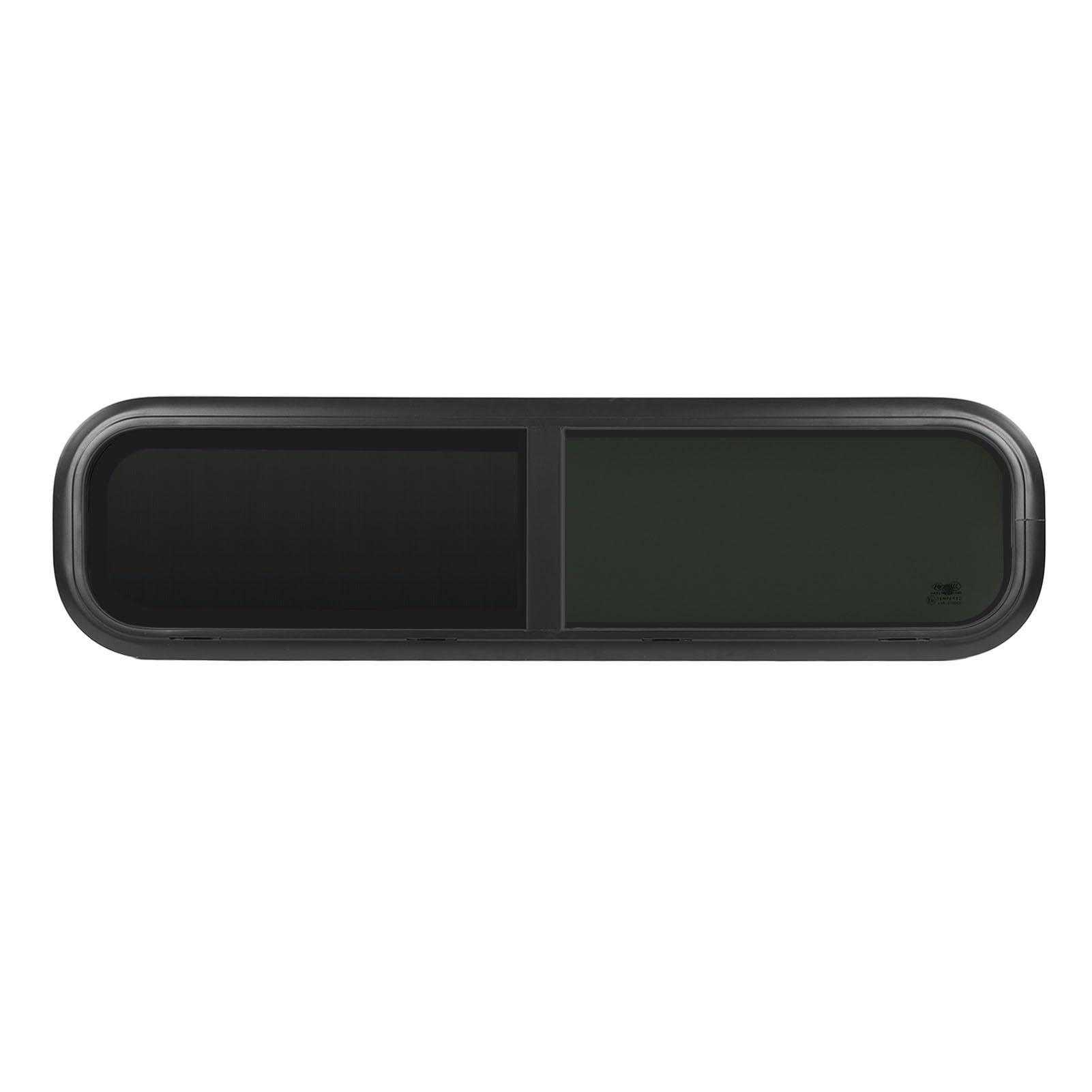 Horizontales RV -RV -Fenster, -resistantes, Getempertes Glas mit Insektennetzen, Schwarzem Aluminiumrahmen, Ideal für (Für Wandstärke: 31 bis 36 mm) von Semme
