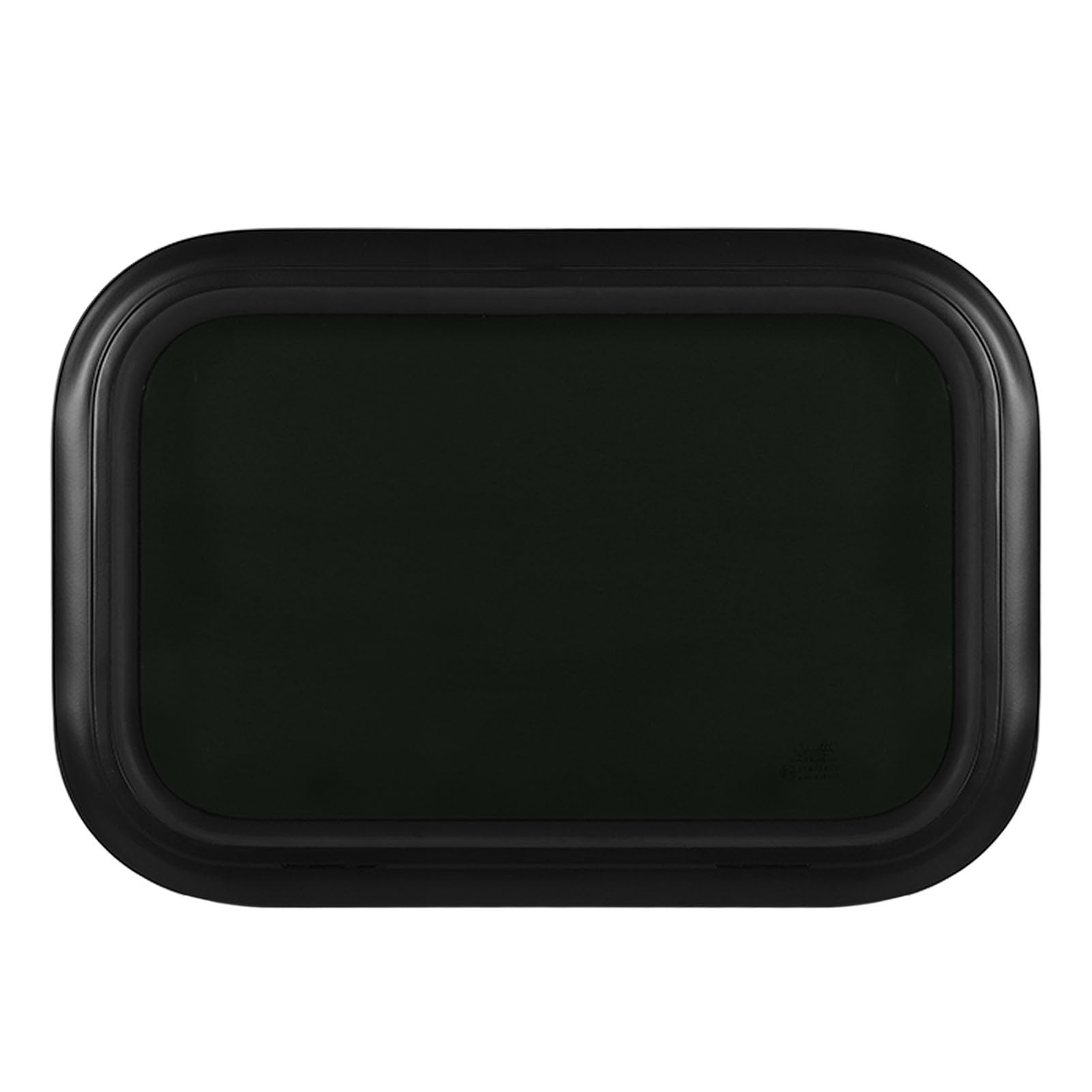 Semme RV Festgelegtes Fenster, Aluminiumrahmen mit Schwarzer Klarem Glas, Rundes Eckdesign, Wasserdicht für Wohnmobile, (Für 48-53 mm/1,9-2,1 Zoll Wandstärke) von Semme