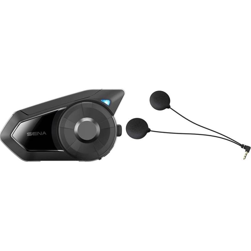 Sena 30K Bluetooth Headset für Motorräder/Mesh Kommunikationssystem mit HD Lautsprechern, Schwarz, Einzelpackung & SF-Serie HD-Lautsprecher von Sena