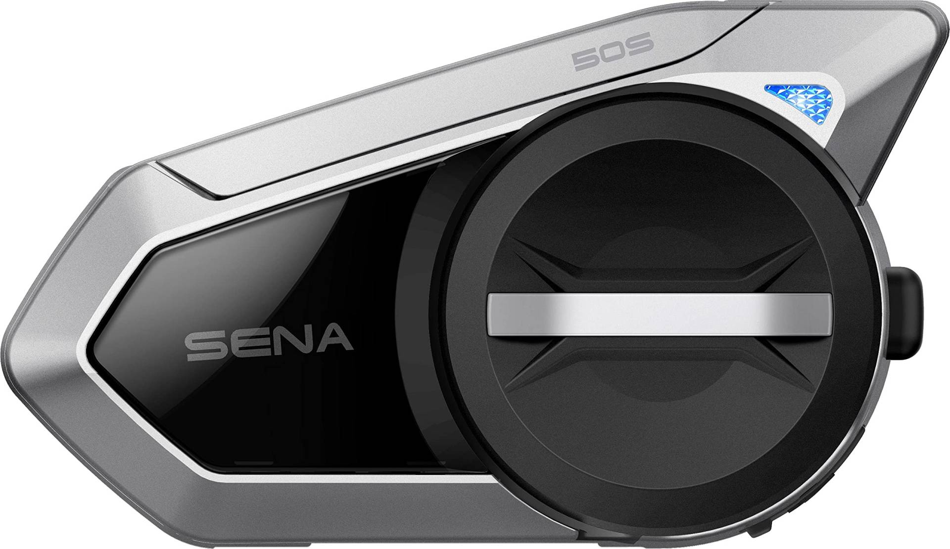 Sena 50S Motorrad Bluetooth Headset mit Drehrad und Sound by Harman Kardon, integriertem Mesh Intercom System und Premium Mikrofon & Lautsprechern 50 Series Schwarz von Sena