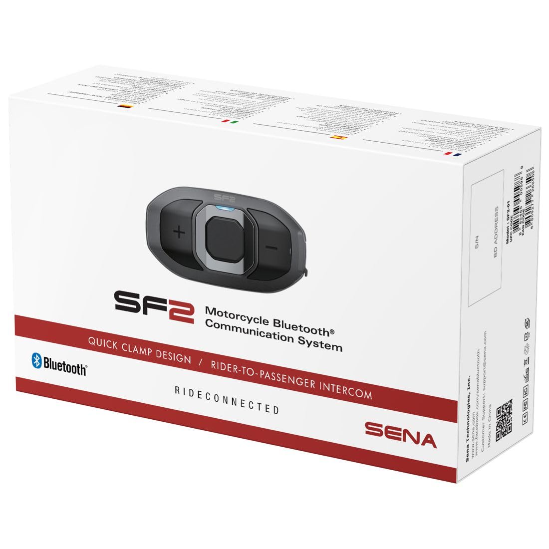 Sena SF2-01 Bluetooth-Kommunikationssystem für Motorräder Grau von Sena