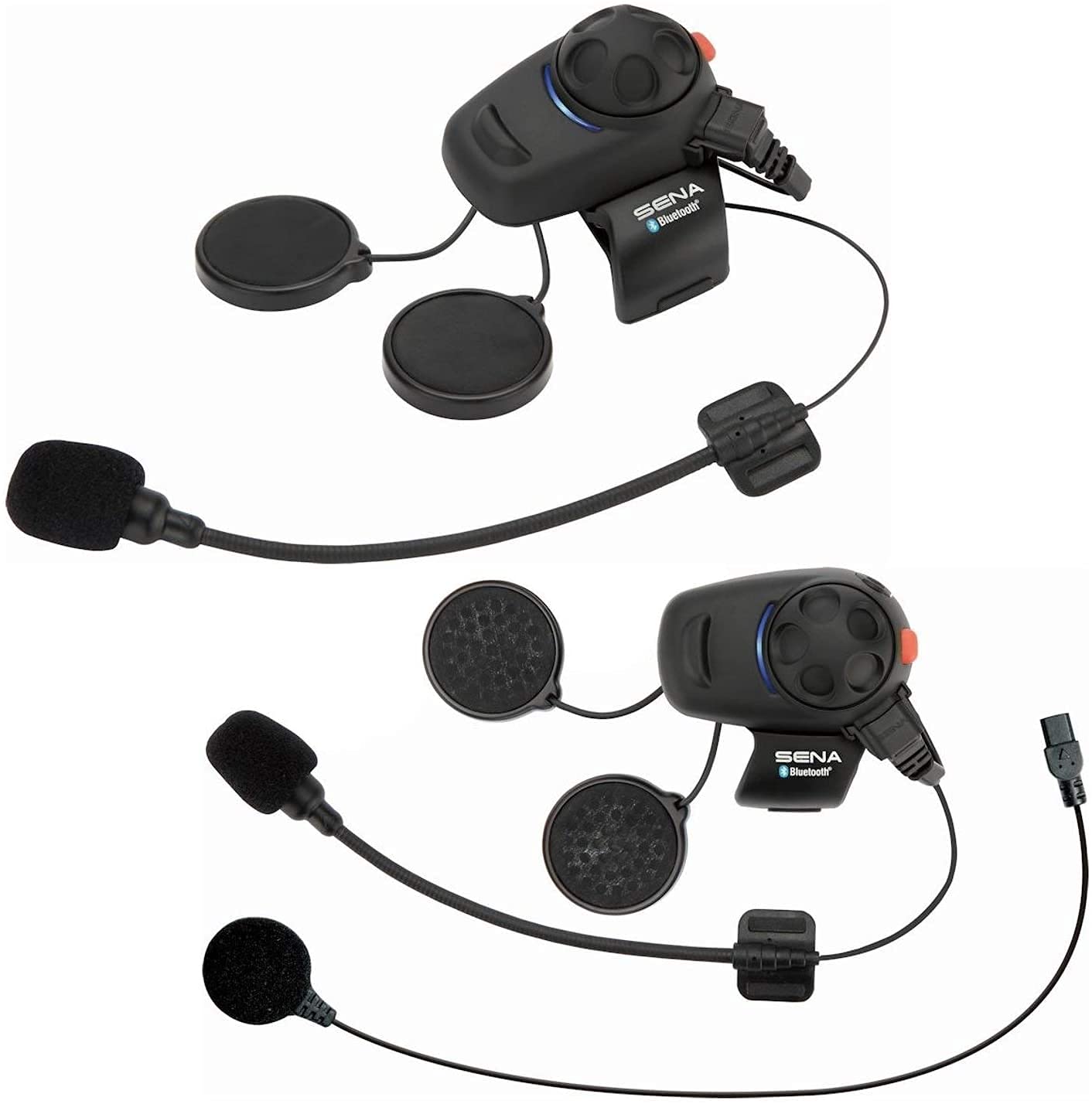 Sena SMH5 Bluetooth-Kommunikationssystem für Motorräder und Roller mit Kabel- und Schwanenhalsmikrofon Doppelpack von Sena
