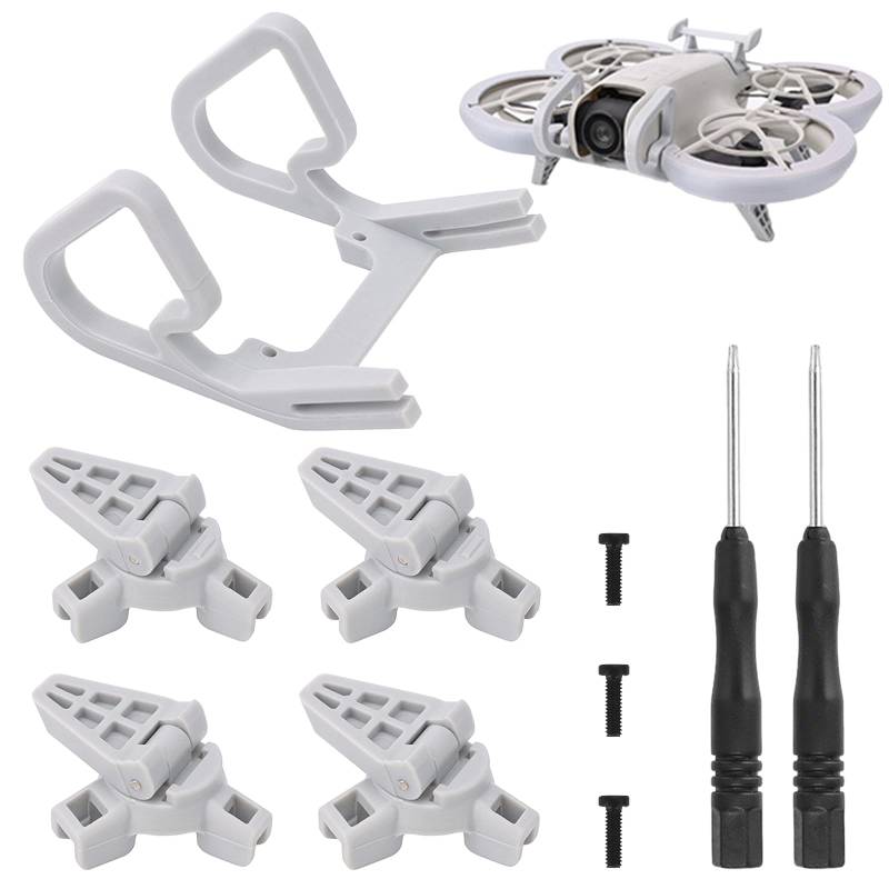 DJI Neo Zubehör Gimbal Guard - 5 Stück Drohne Fahrwerk Antikollisionsschutz,Kamera Anti-Collision Protektor Landefüße Schutzleiste 2-in-1 Drone Kratzschutz für DJI Neo Anti-Kollision Schutz (grau) von Senchinner