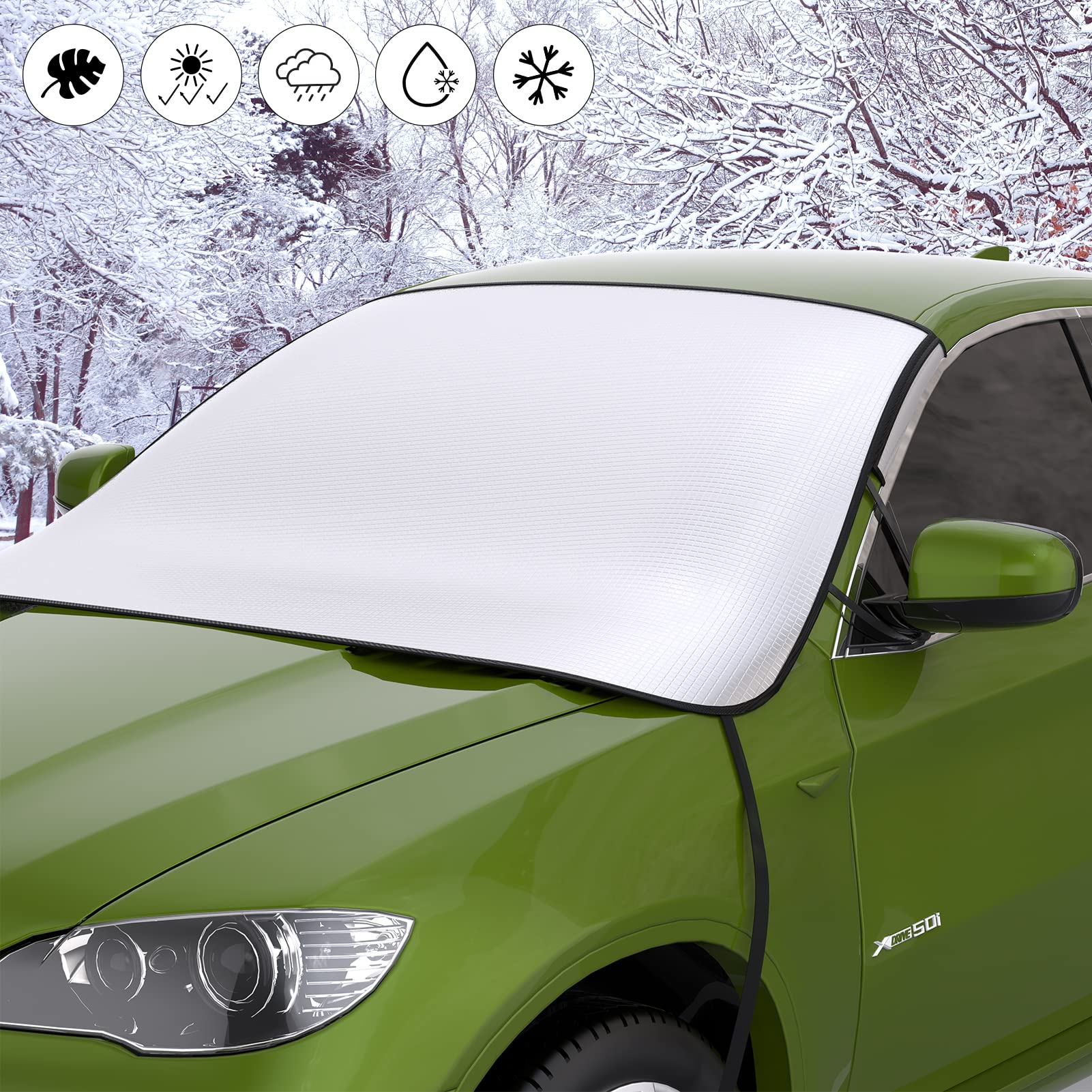 Senders Frontscheibenabdeckung Auto, Windschutzscheibenabdeckung Fixierung Faltbare Scheibenabdeckung Winter Frontscheibe Abdeckplane gegen Schnee, Frost, EIS, UV-Strahlung, Staub 175 * 120cm Senders Frontscheibenabdeckung Auto, Windschutzscheibenabdeckung Fixierung Faltbare Scheibenabdeckung Winter Frontscheibe Abdeckplane gegen Schnee, Frost, EIS, UV-Strahlung, Staub 175 * 120cm von Senders