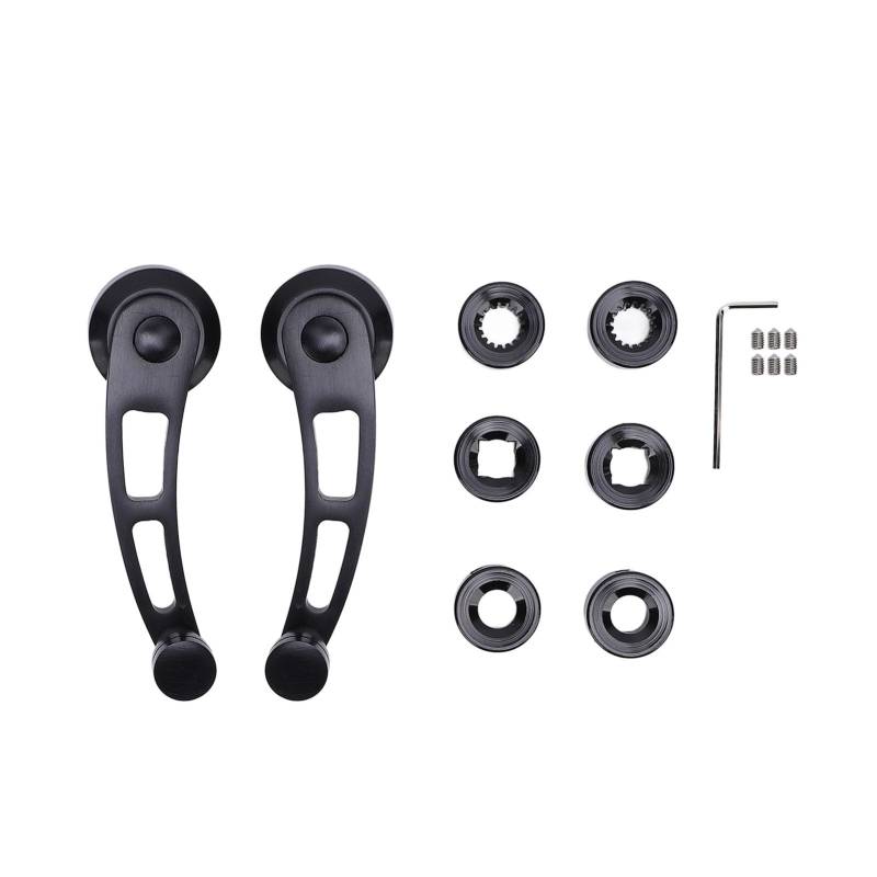 4 1/4 Zoll Fensterkurbel Handle Kit Billet Aluminium Black Coating Langleichte Leichtgewicht für Hot Rod von Senrusa