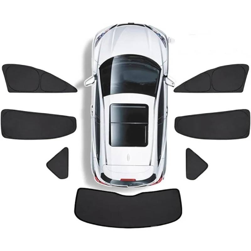 Sonnenschutz Auto für BMW 2er F46 Gran Tourer 2014-2024, UV Schutz Blickdichte Double Protection Effect Autofenster Sonnenblende Thermofolie Autoteile, E/7 Whole Vehicle von SeptAm