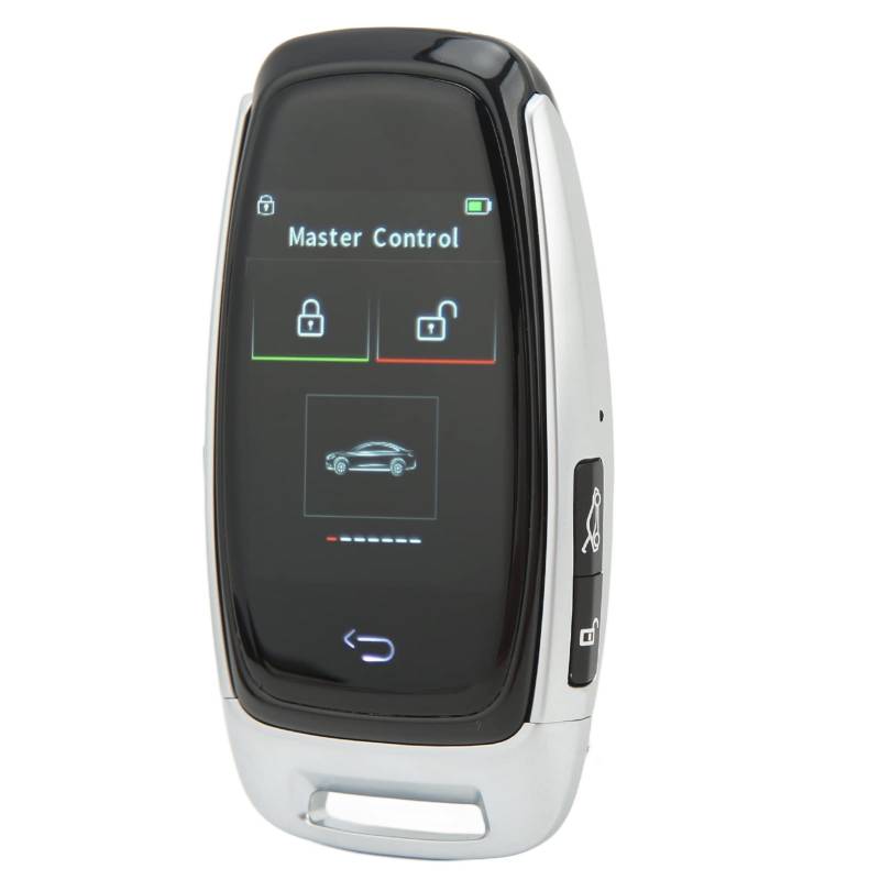 Auto Smart LCD Key Touchscreen, Bluetooth 5.0 Keyless Entry, Sie Können Das Key Car Logo Nach Bedarf Ändern, Aus Zink Legierung, Smooth Touch, für Alle Modelle Von One Touch Start(Silber) von Septpenta