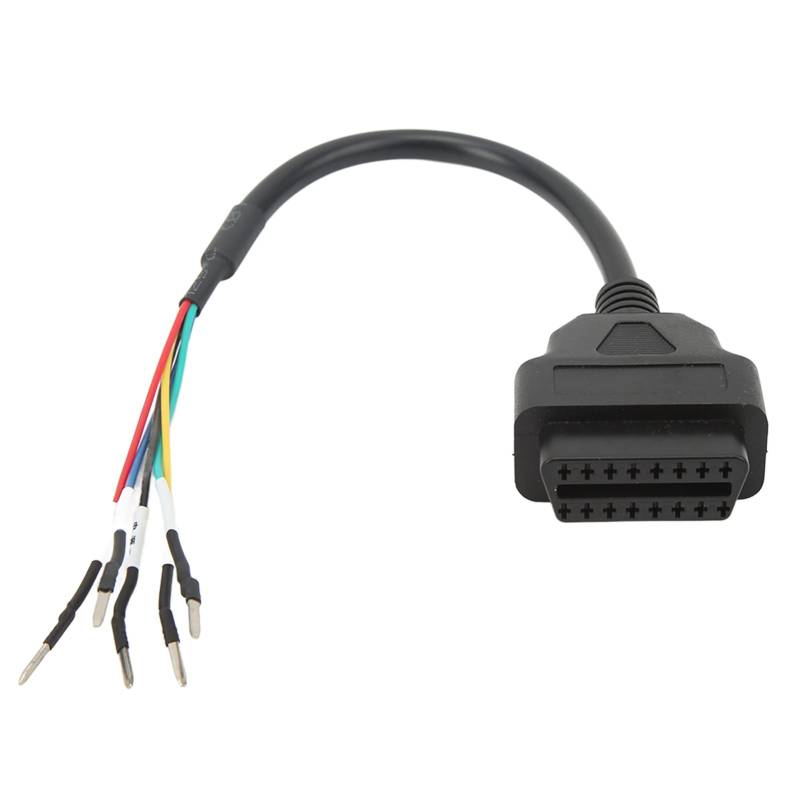 Septpenta OBDII-OBD2-Buchse, 16-poliger K-Can-Line-Diagnose-Jumper-Tester-Stecker, Pigtail-Kabel-Kabel-Adapter Für Motorrad, Auto, LKW von Septpenta