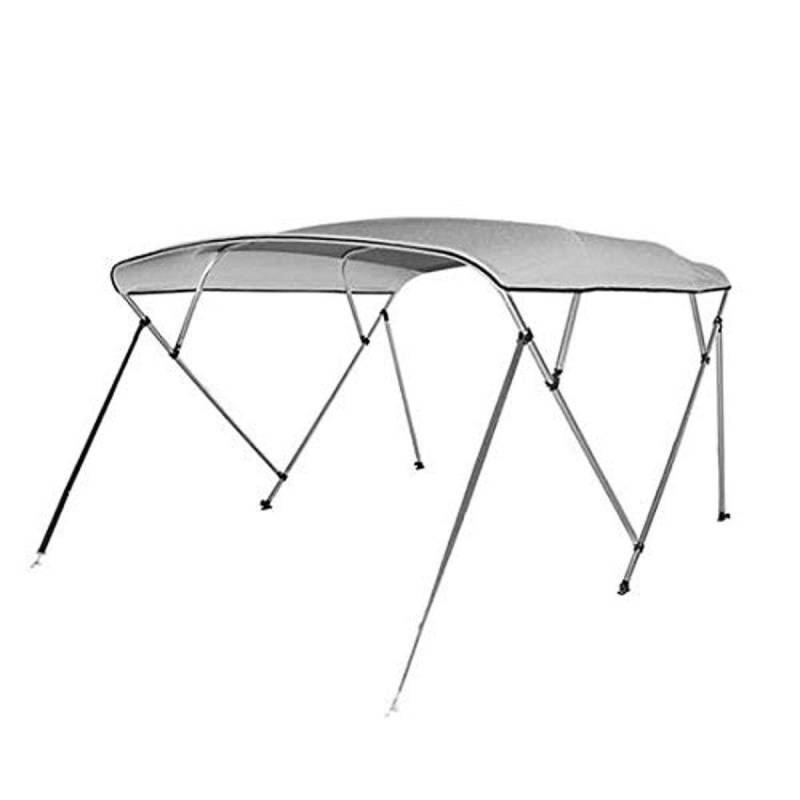 SereneLife SereneLife SLBT4GR618 wasserdichte Bimini-Abdeckung für Boote, Bimini-Oberseite, Segeltuch, 30,5 cm doppelwandiger Aluminium-Rahmen, 2 Gurte, 2 hintere Stützstangen, Aufbewahrungsstiefel, von SereneLife