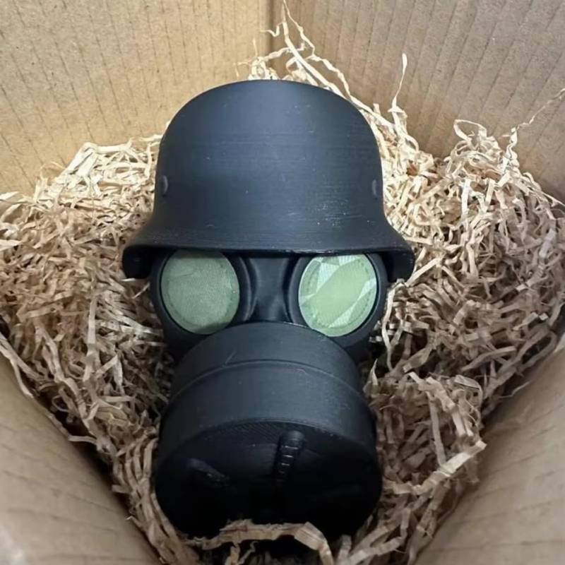 Stilvolle Abdeckung für Anhängerkupplung, 11 x 8,5 x 8 cm, Abdeckung für Abschleppwagen-Haken mit auffälligem Gasmasken-Design für verbesserte Optik (Olivgrün) von Serenophile
